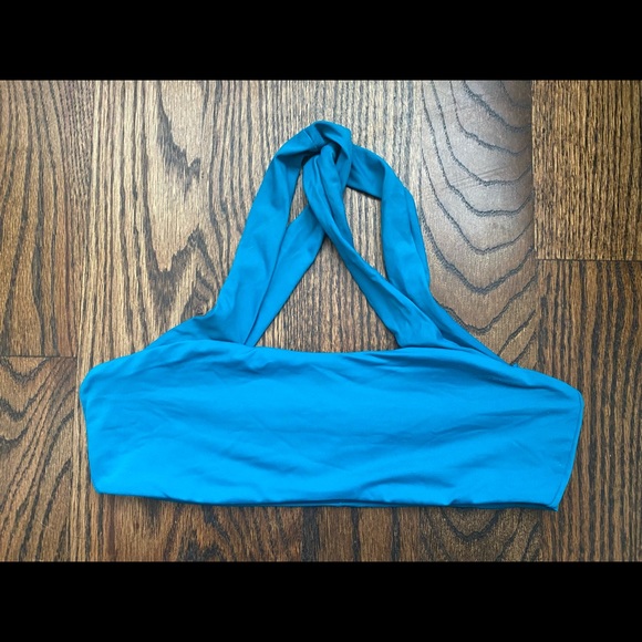 Billabong Bright Blue Cross/Halter Bikini Top - Picture 1 of 3
